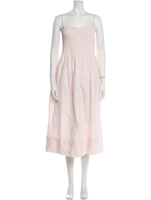 Three Graces London Linen Midi Length Dress