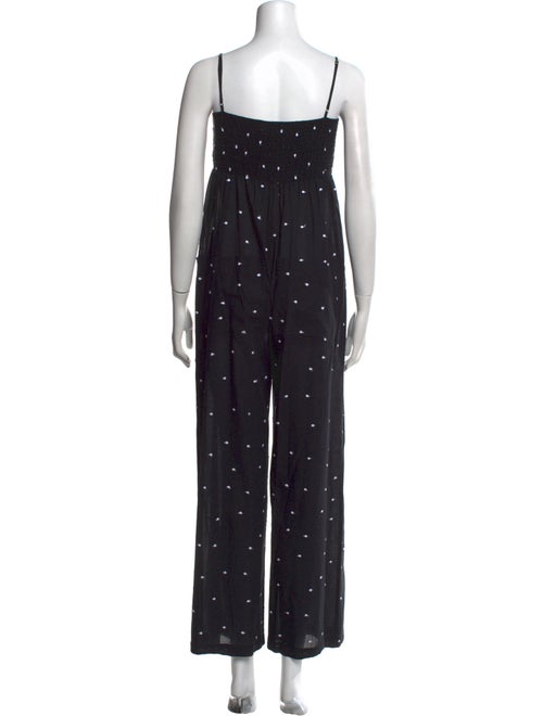 Three Graces London Polka Dot Print Square Neckline Jumpsuit