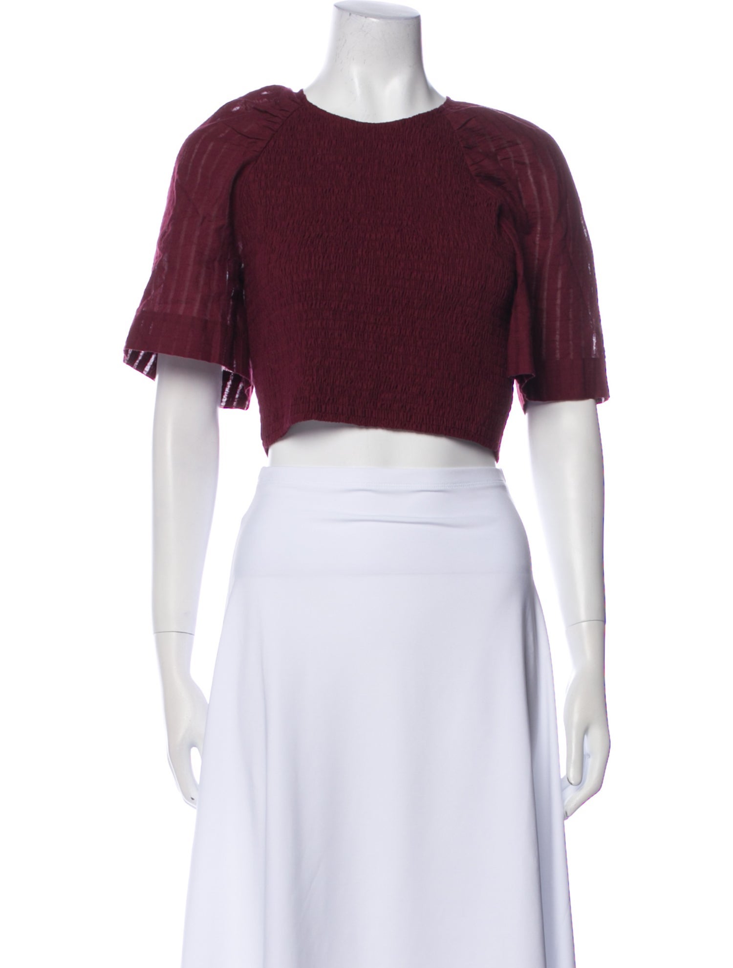 Three Graces London Crew Neck Short Sleeve Crop Top