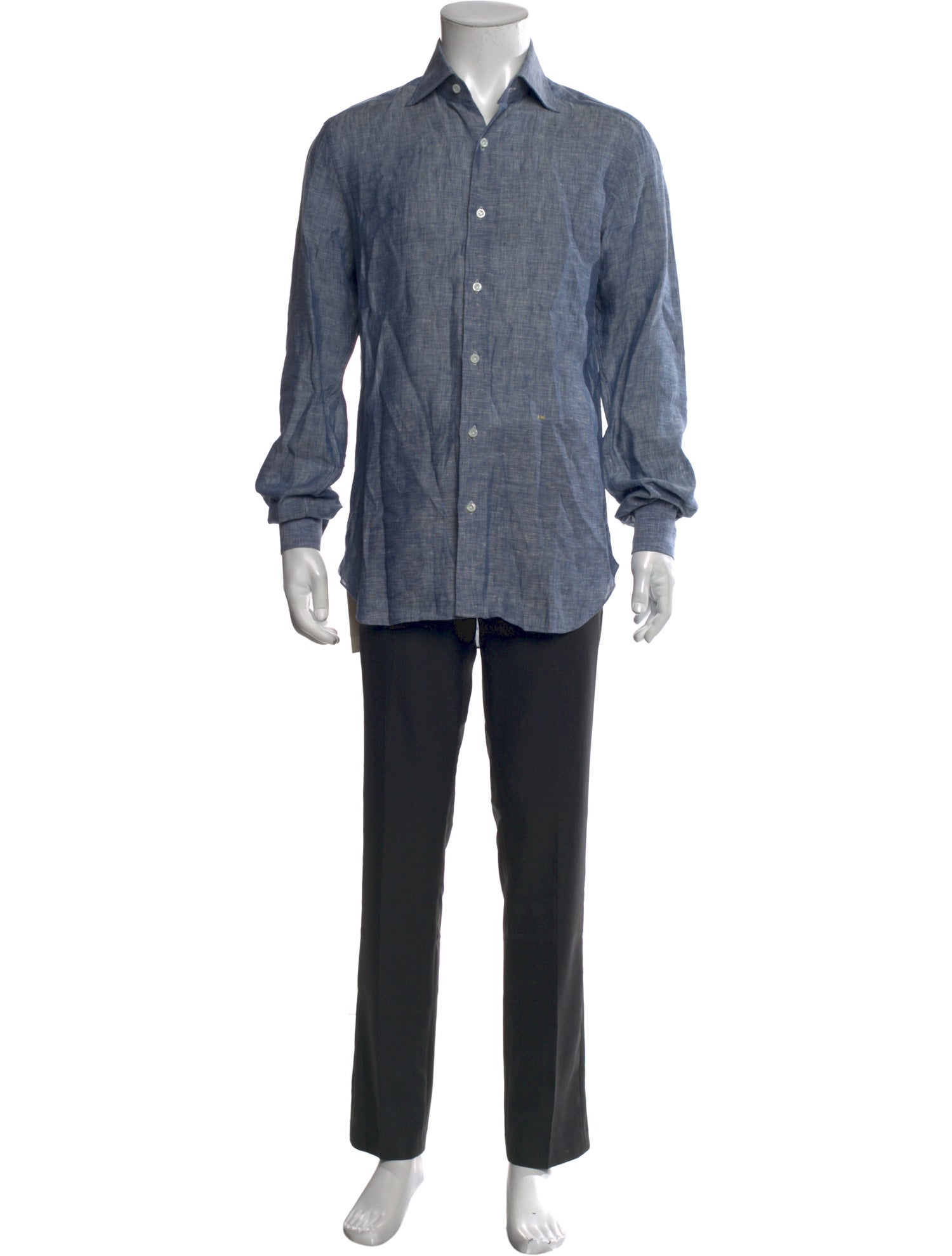 The Armoury Linen Long Sleeve Denim Shirt