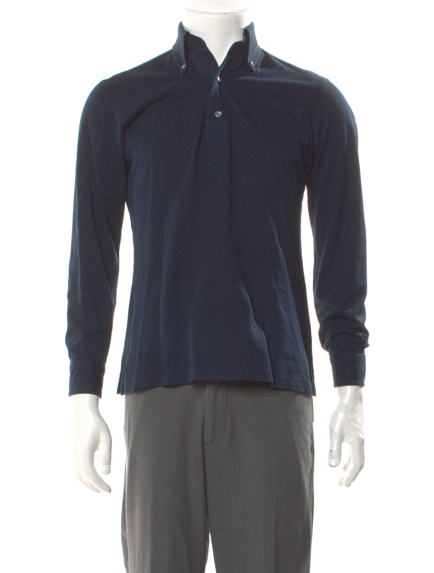 The Armoury Collar Long Sleeve Polo Shirt