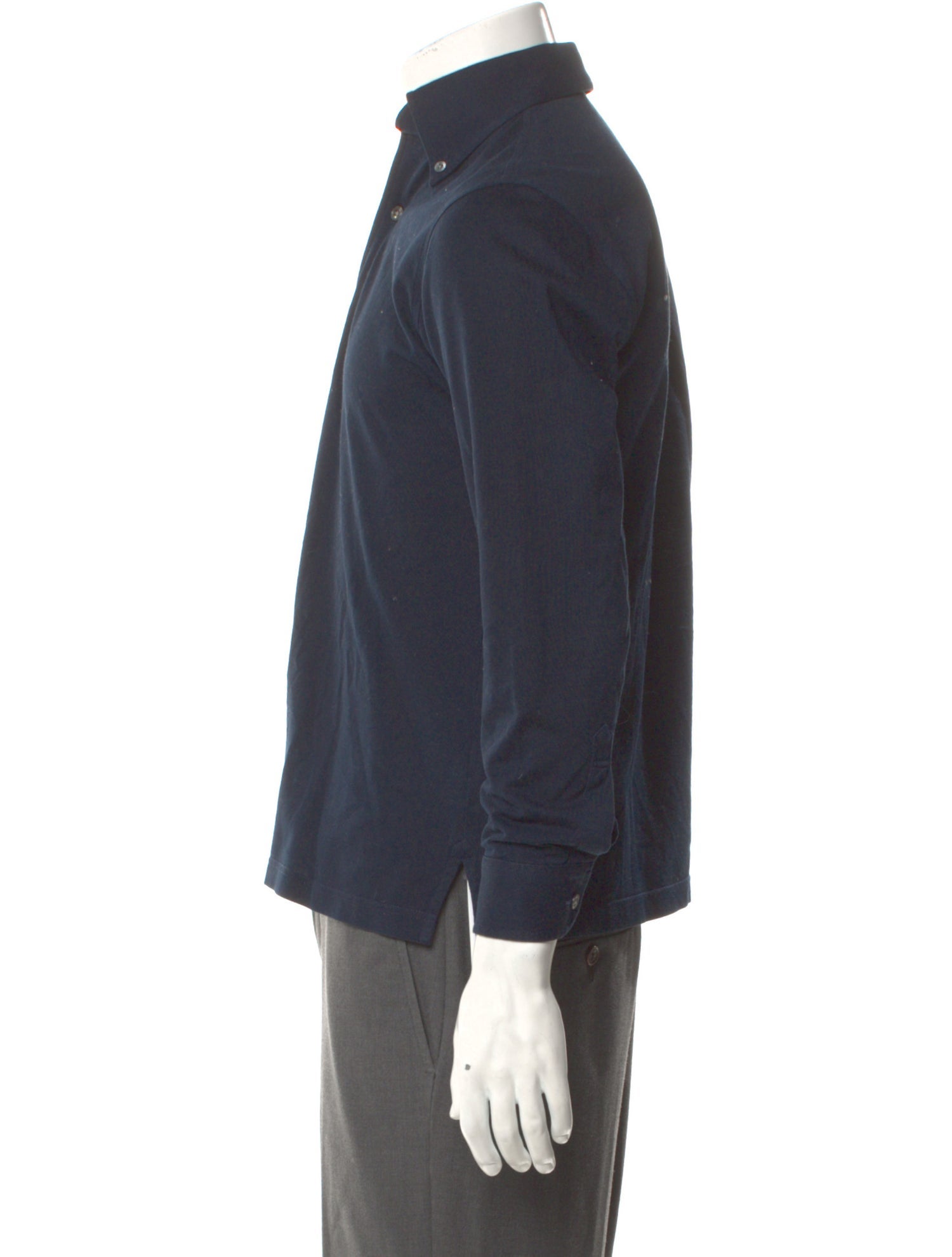 The Armoury Collar Long Sleeve Polo Shirt