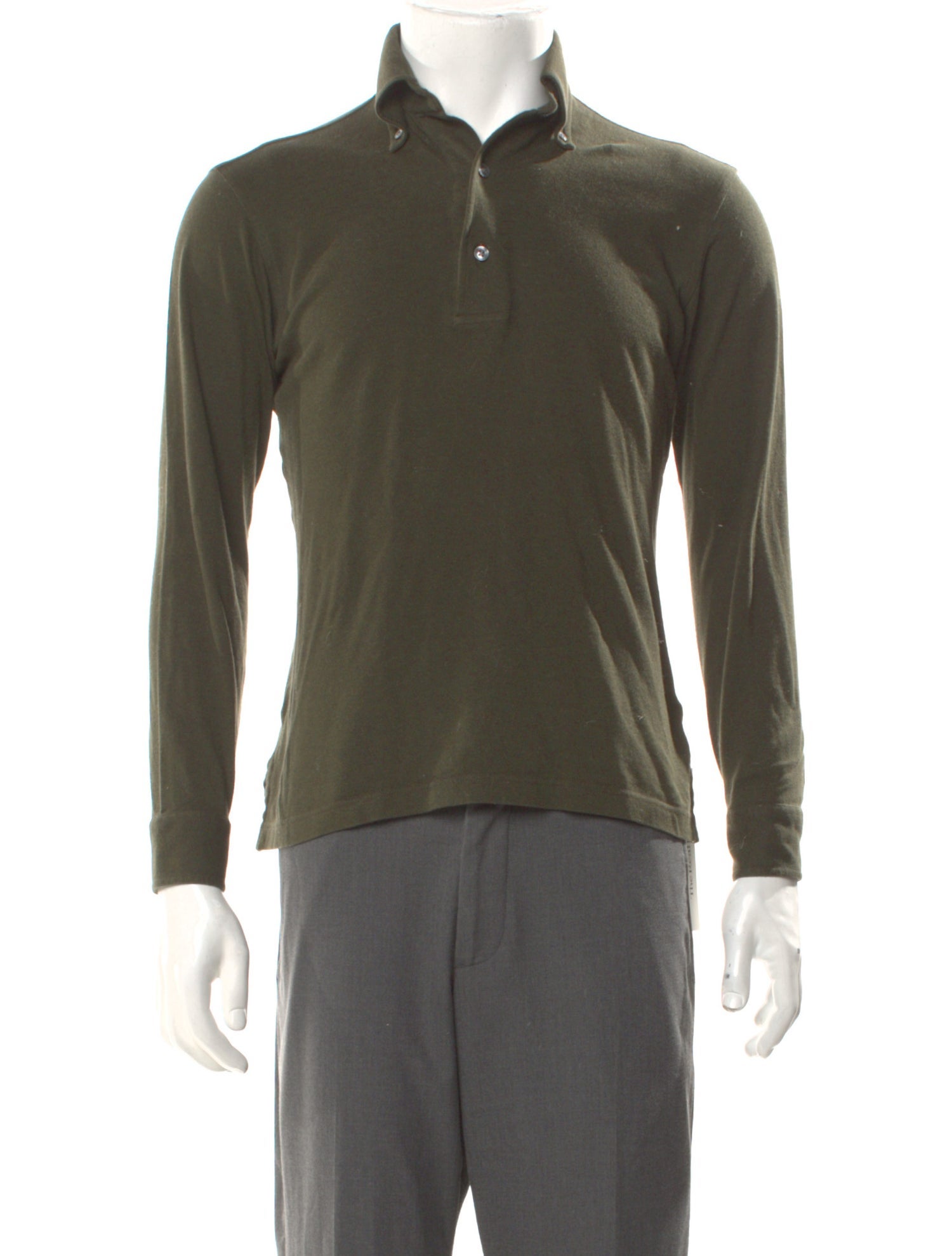 The Armoury Collar Long Sleeve Polo Shirt