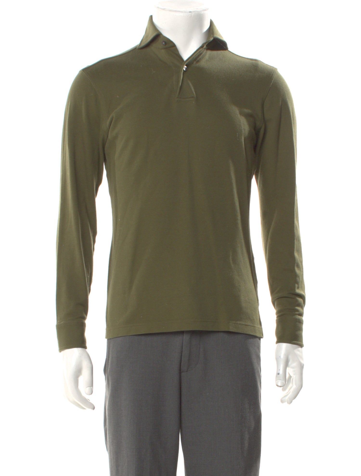 The Armoury Collar Long Sleeve Polo Shirt