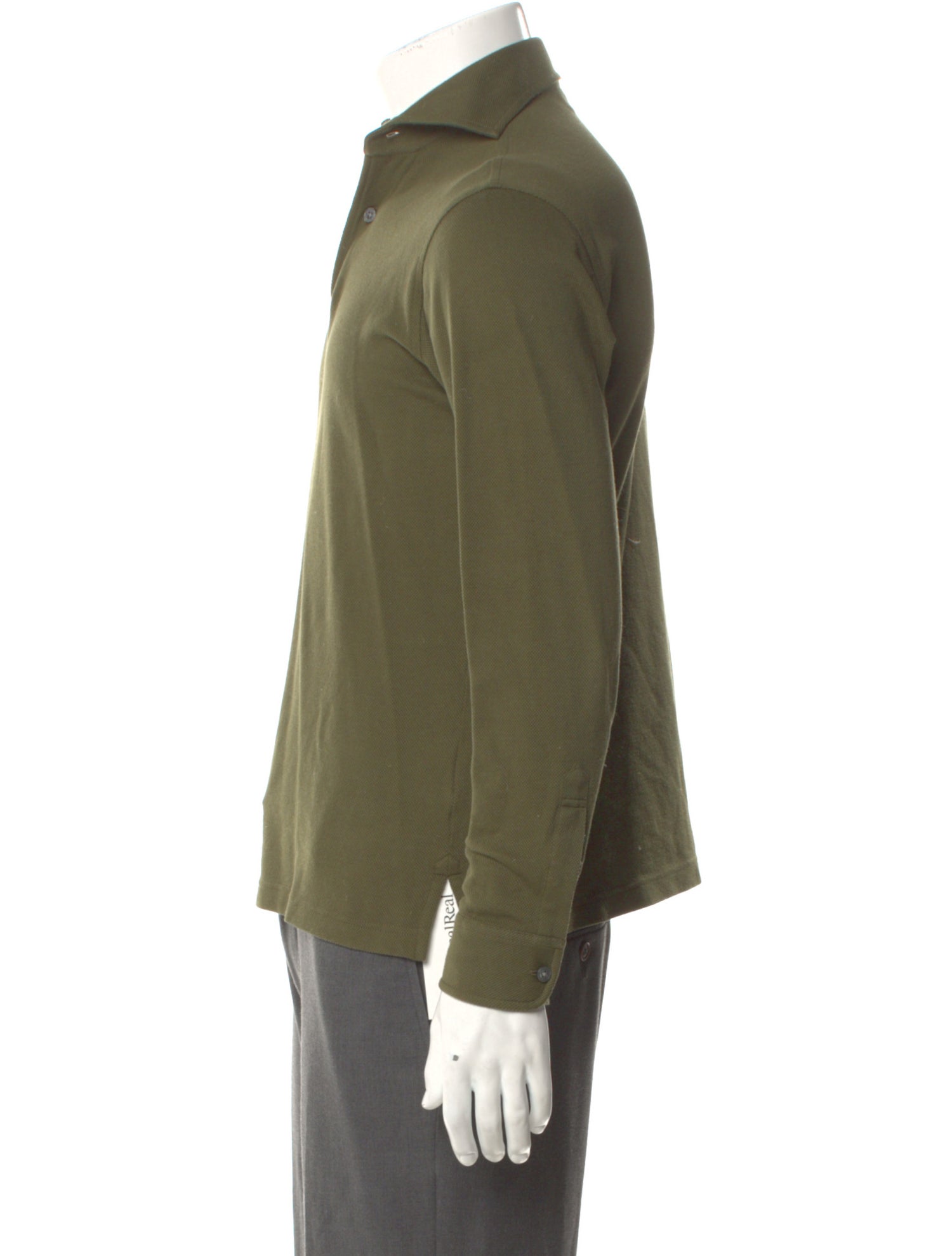 The Armoury Collar Long Sleeve Polo Shirt