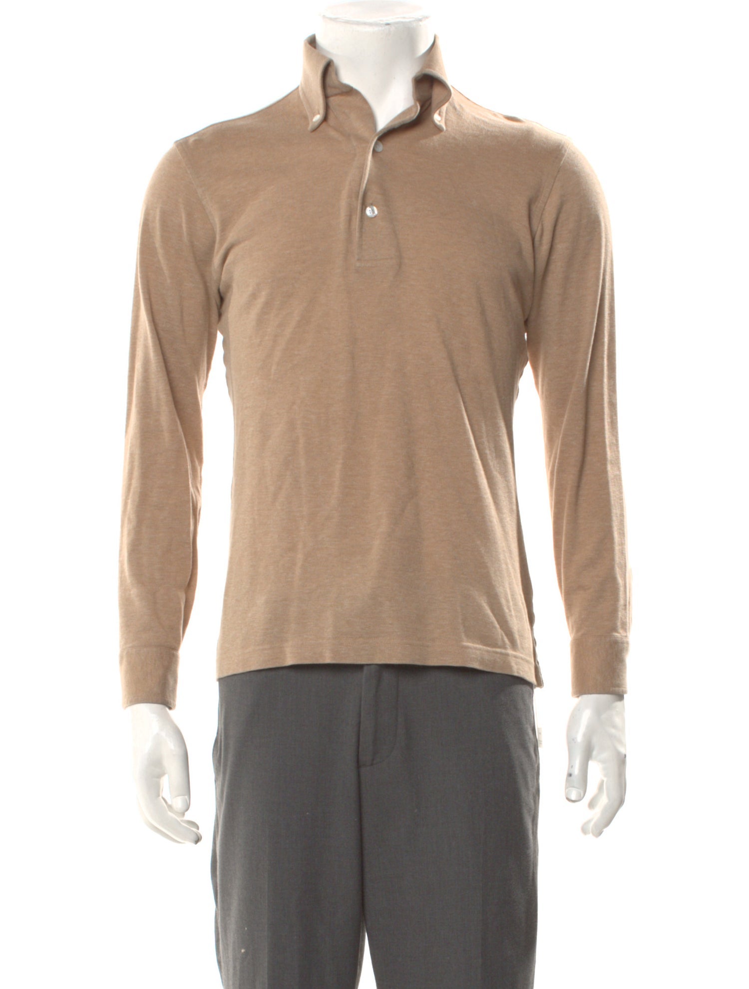 The Armoury Collar Long Sleeve Polo Shirt