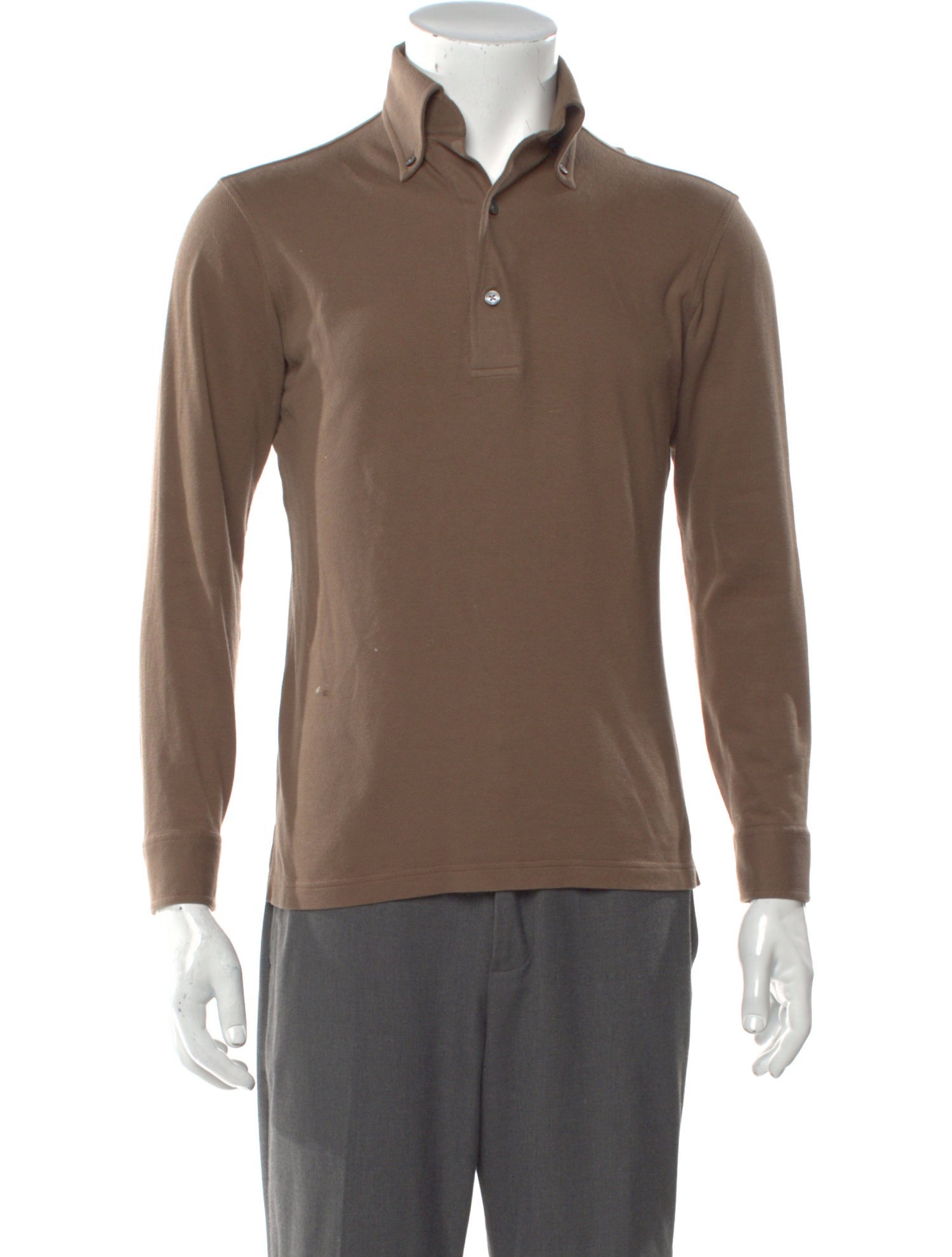 The Armoury Collar Long Sleeve Polo Shirt