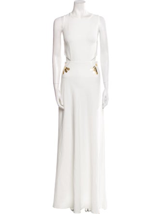 THEMIS.Z Bateau Neckline Long Dress