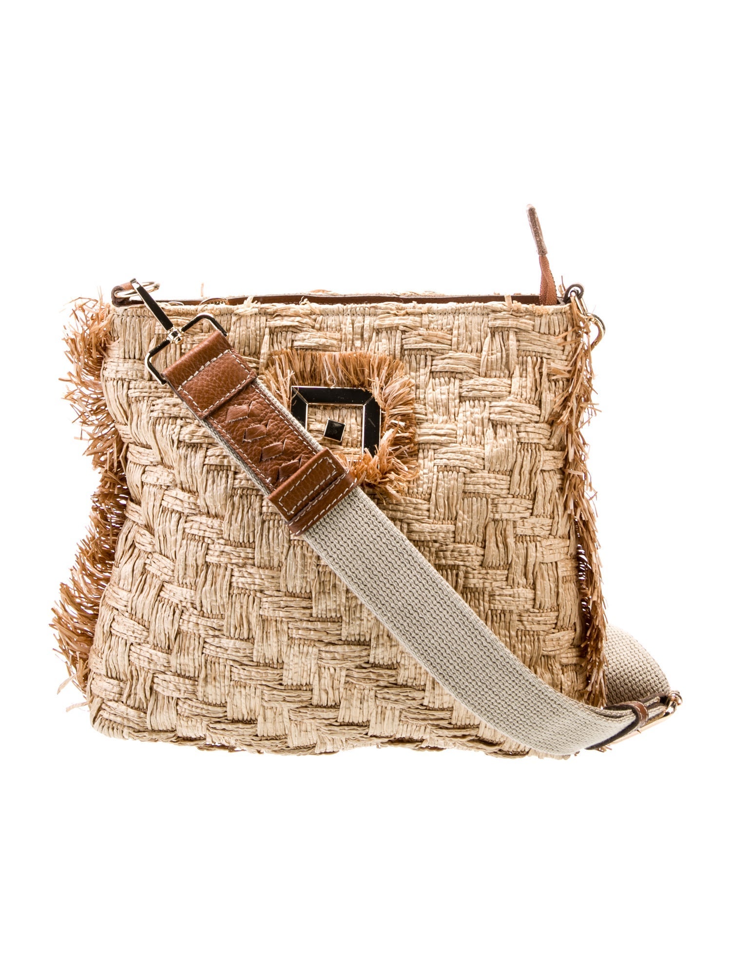 THEMIS.Z Straw Crossbody Bag