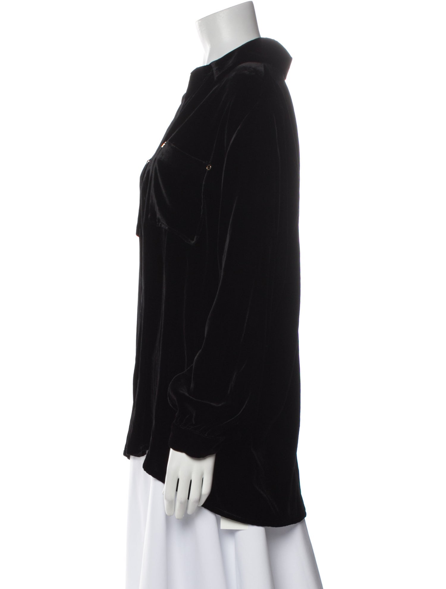 THEMIS.Z Silk V-Neck Blouse