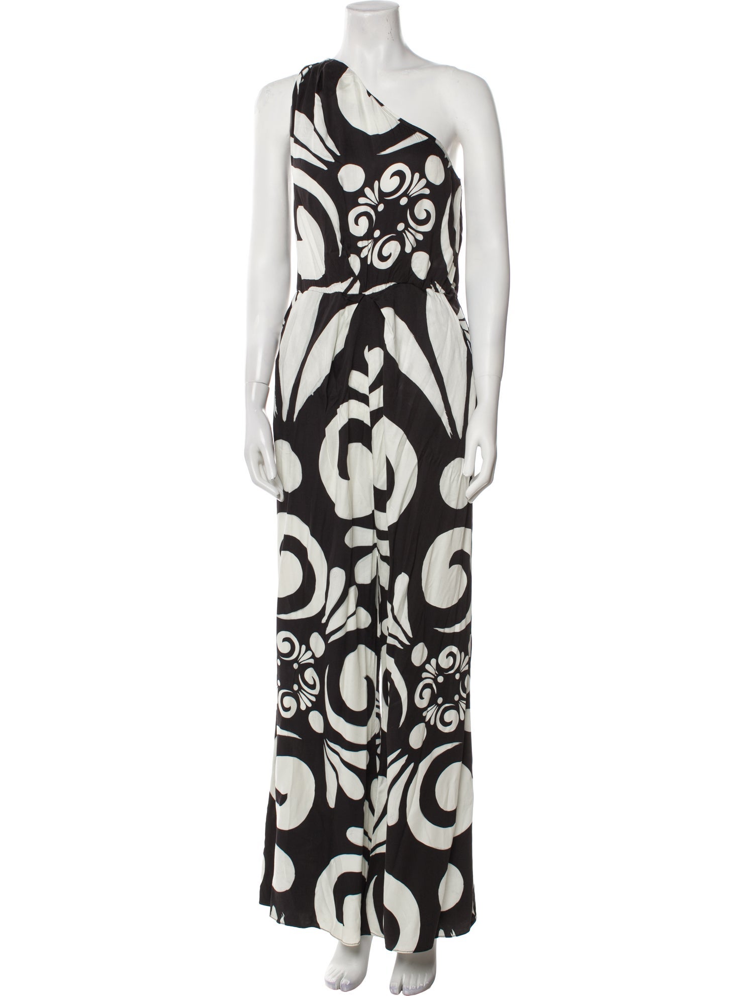 THEMIS.Z Printed One-Shoulder Jumpsuit