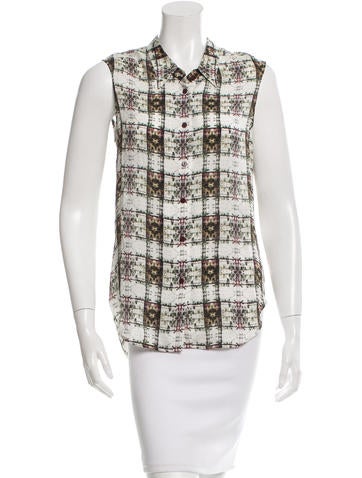 Theyskens' Theory Silk Printed Top