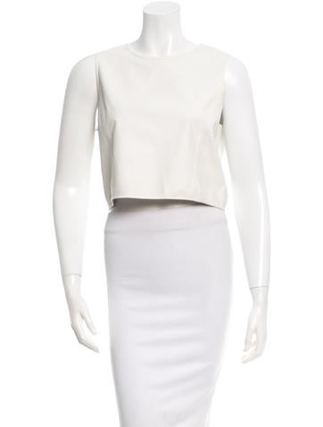 Theyskens' Theory Leather Crop Top