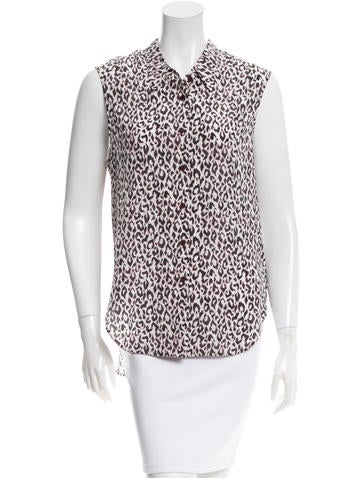 Theyskens' Theory Silk Printed Top
