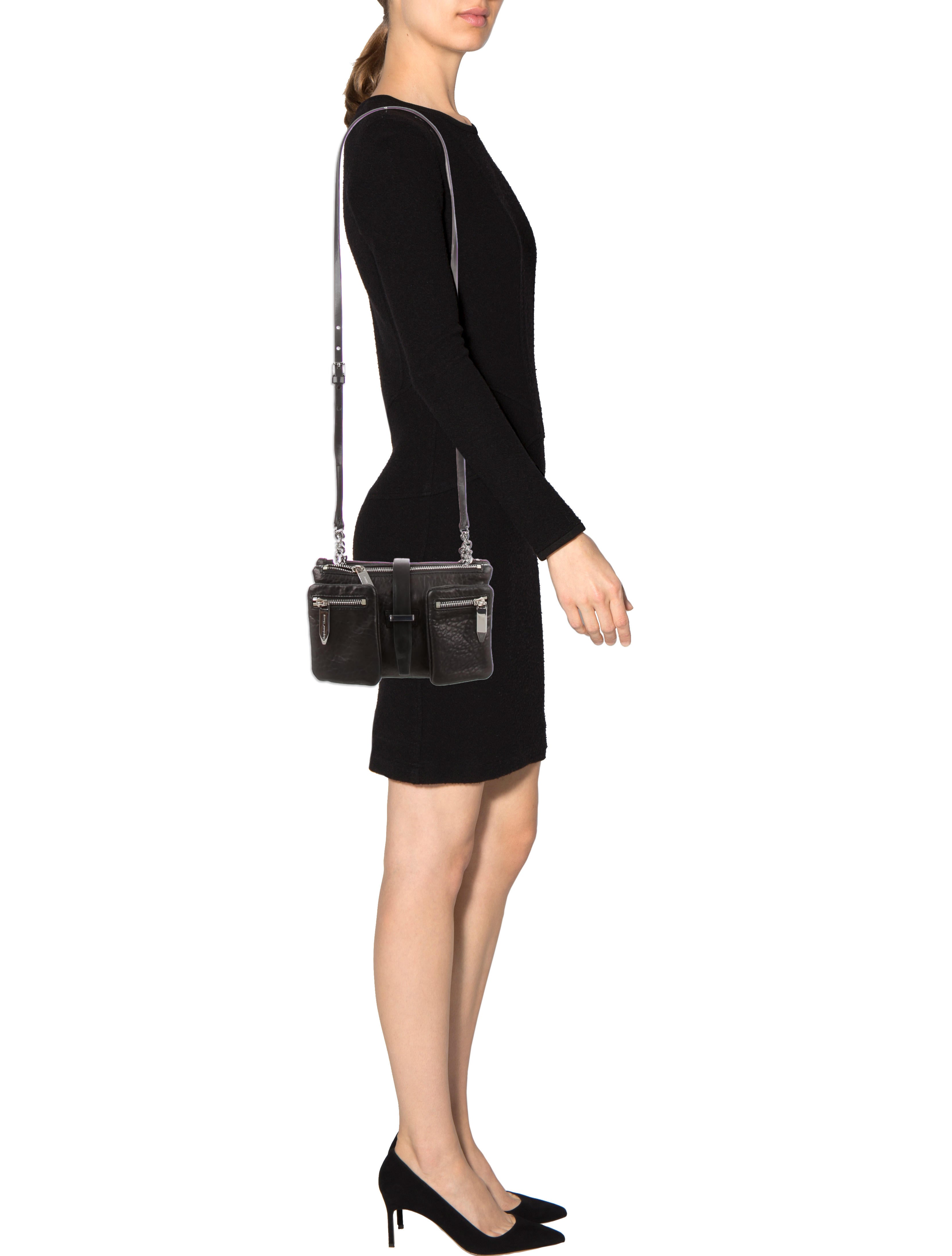 Theyskens' Theory Leather Zip Pocket Crossbody Bag Handbags