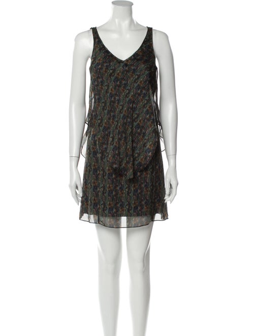 Theyskens' Theory Silk Mini Dress Green