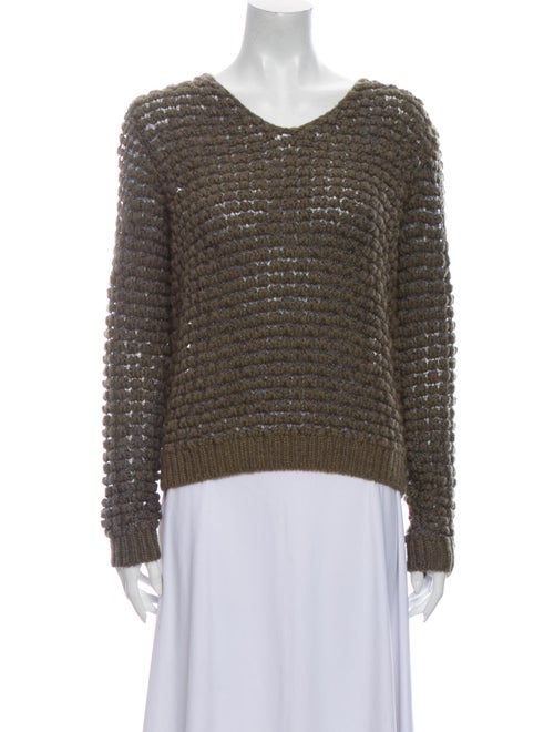 Theyskens' Theory V-Neck Sweater Green