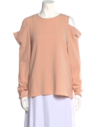 Tibi Crew Neck Long Sleeve Sweatshirt