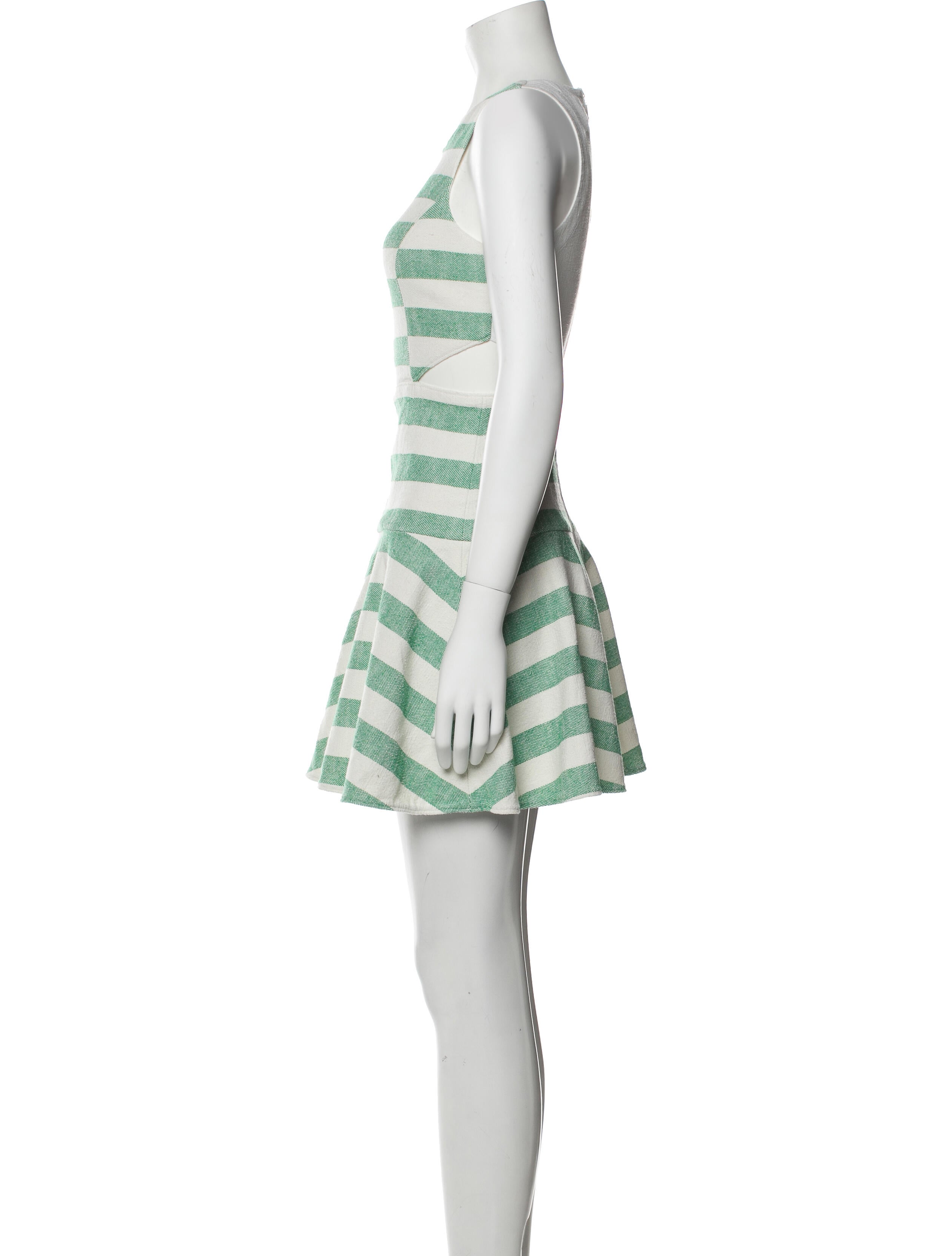 Tibi Striped Mini Dress