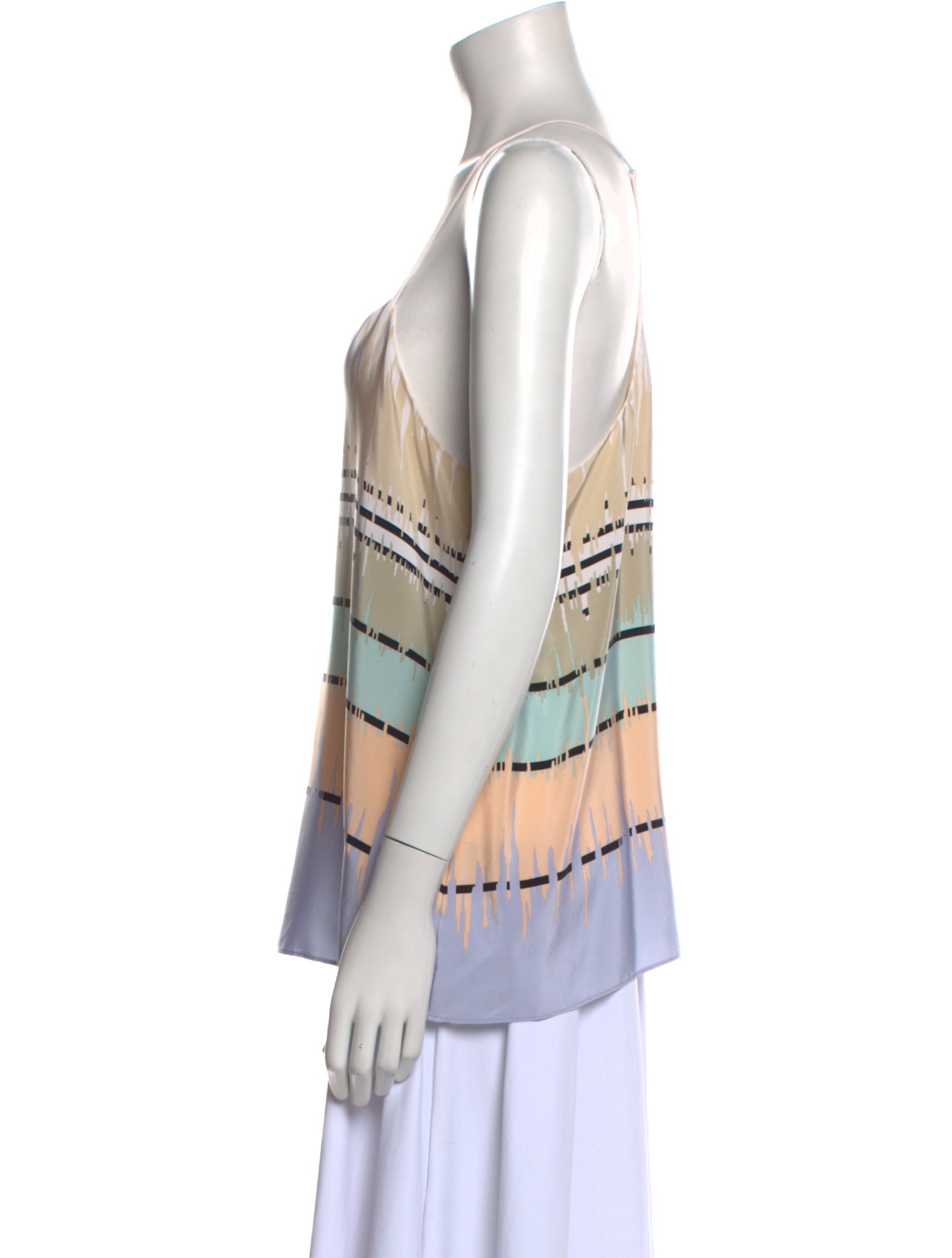 Tibi Silk Printed Top