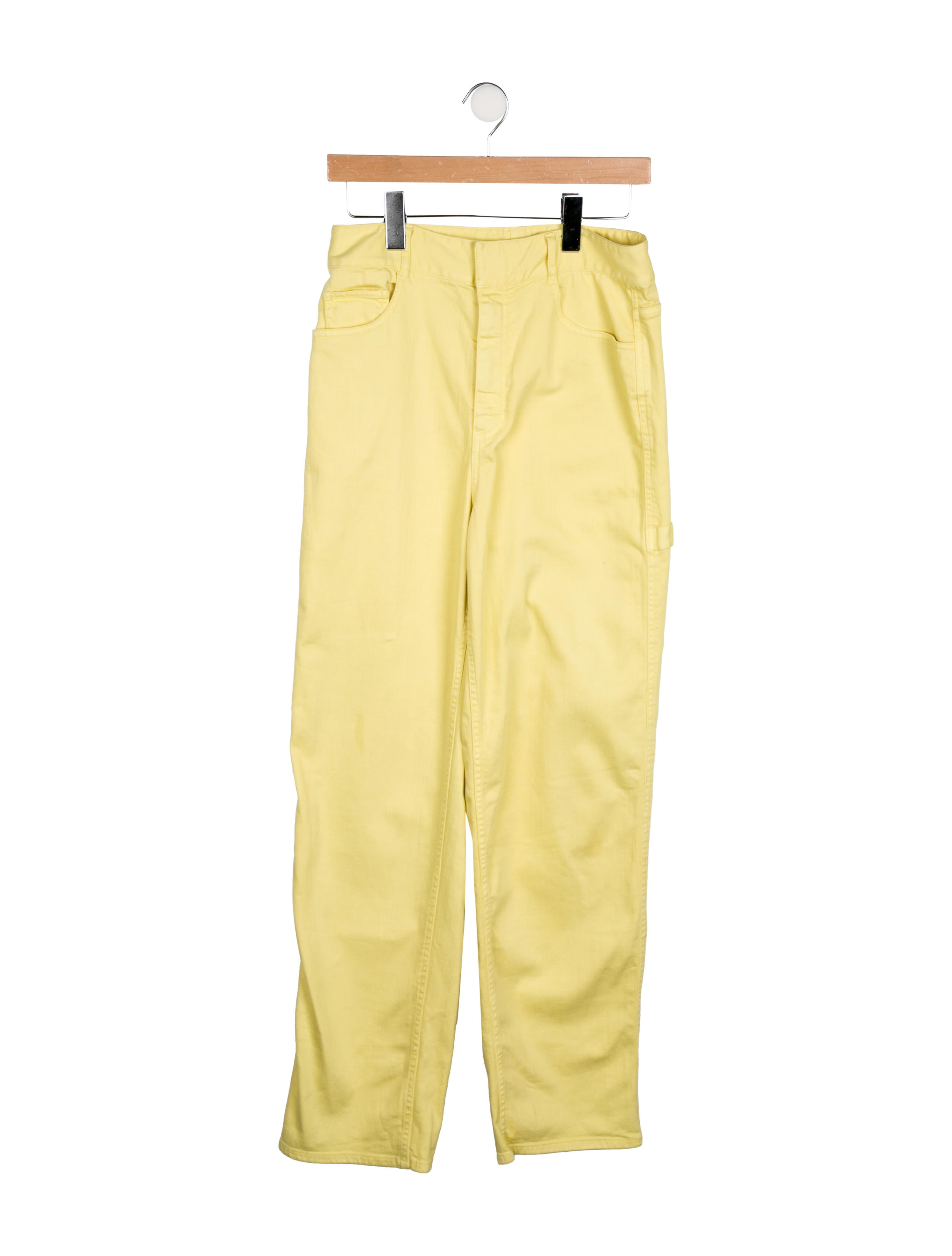 Tibi High-Rise Straight Leg Jeans