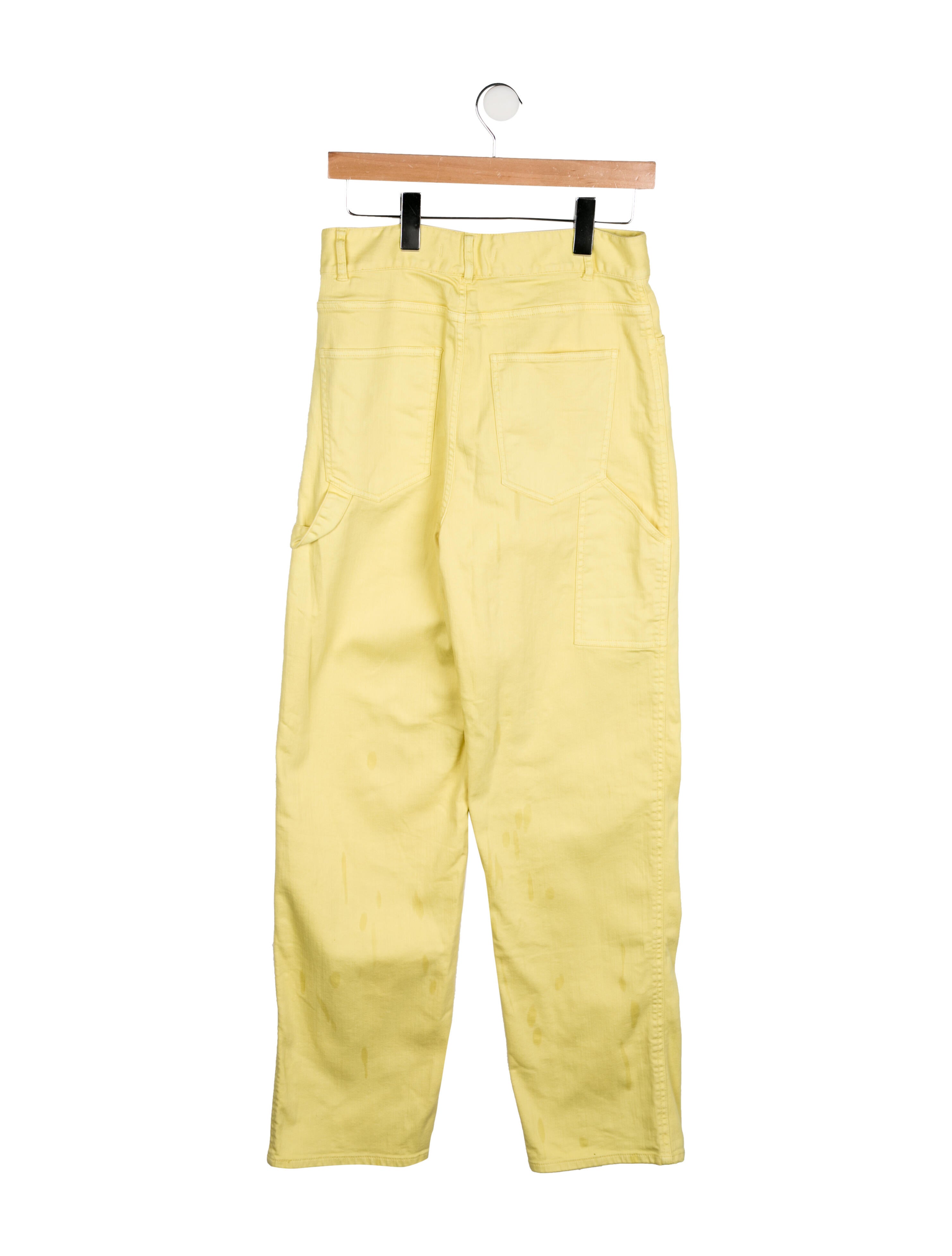 Tibi High-Rise Straight Leg Jeans