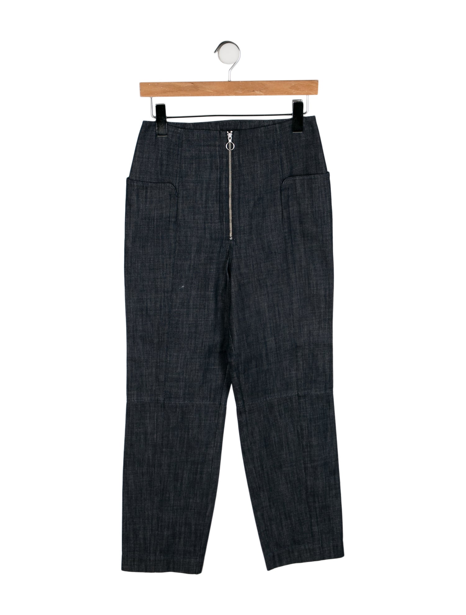 Tibi High-Rise Straight Leg Jeans