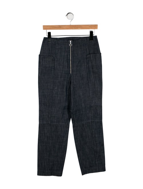 Tibi High-Rise Straight Leg Jeans