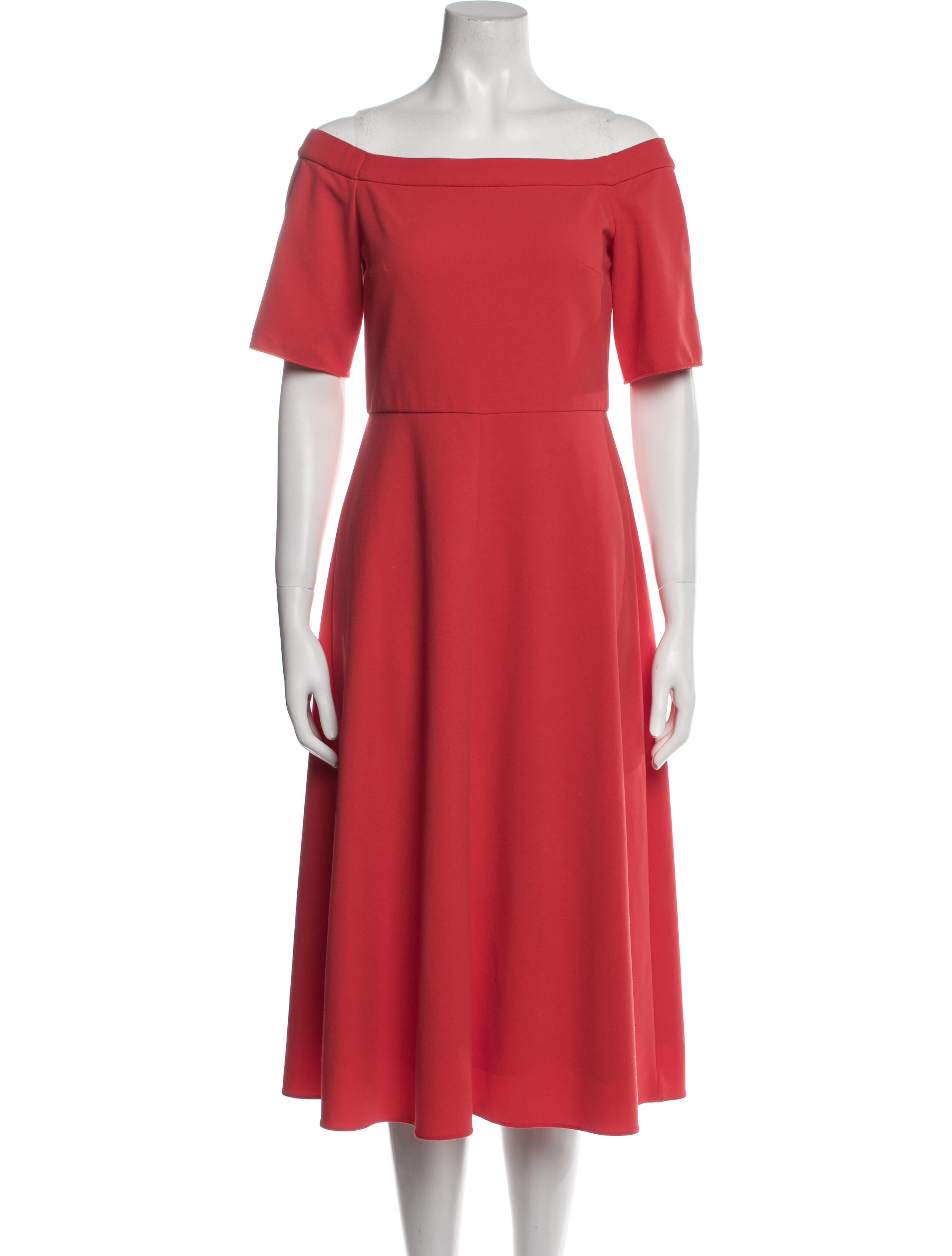 Tibi Off-The-Shoulder Midi Length Dress