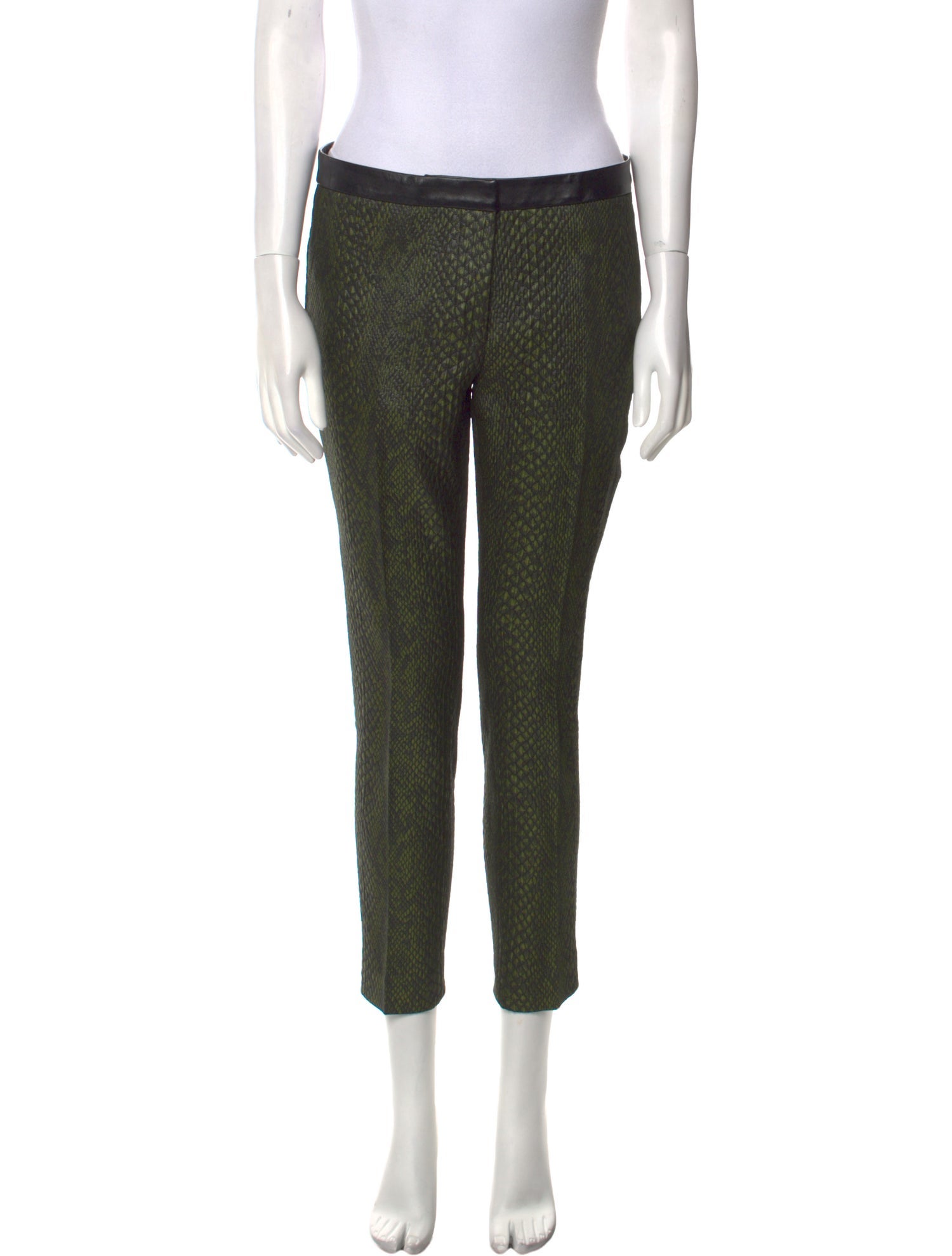 Tibi Animal Print Skinny Leg Pants