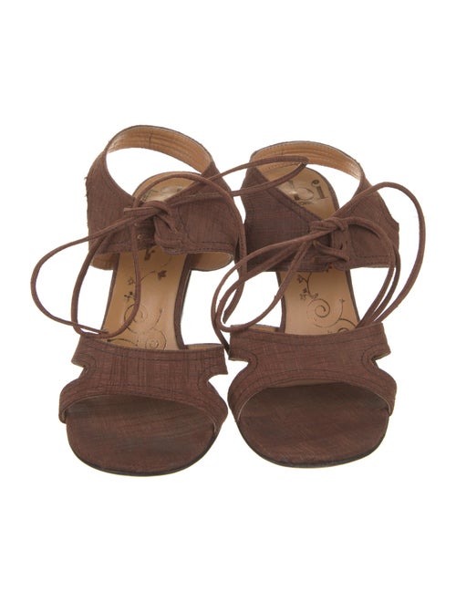 Tibi Animal Print Slingback Sandals