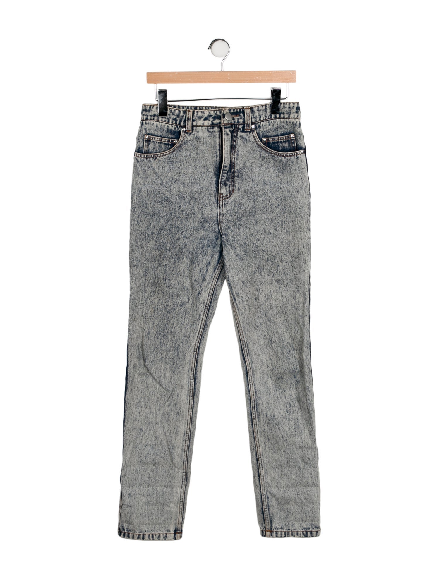 Tibi High-Rise Straight Leg Jeans