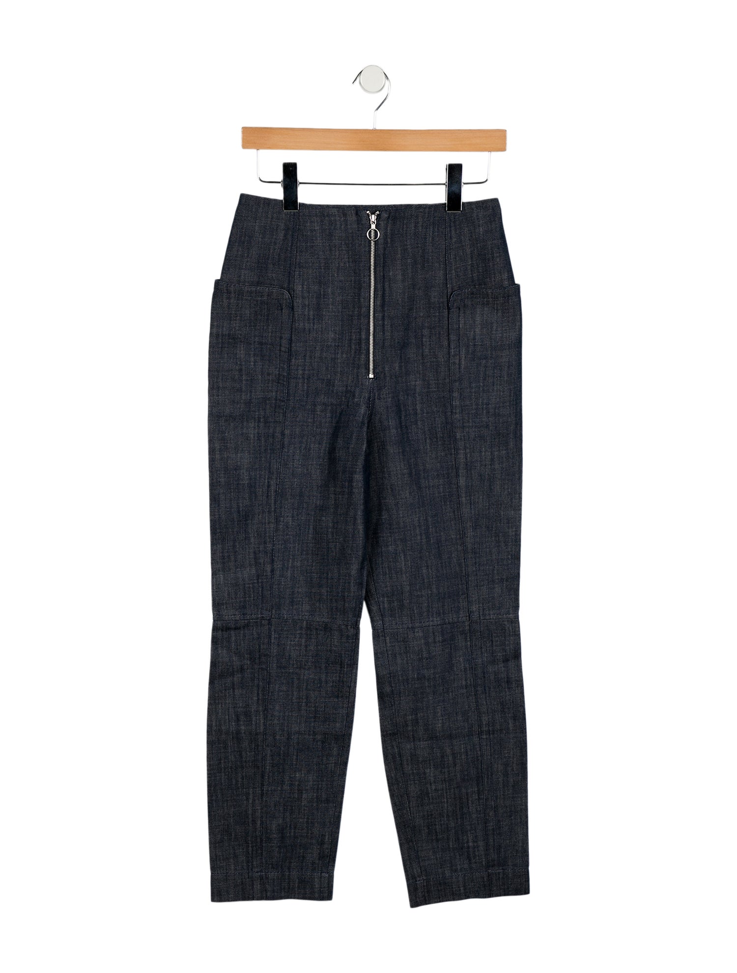 Tibi High-Rise Straight Leg Jeans