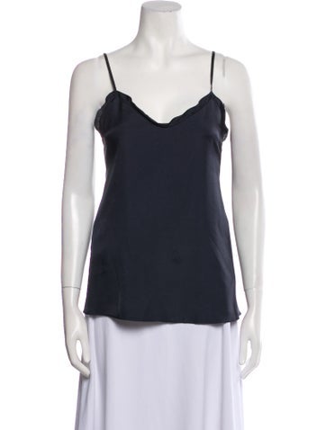 Tibi Tops V-Neck Sleeveless Top M