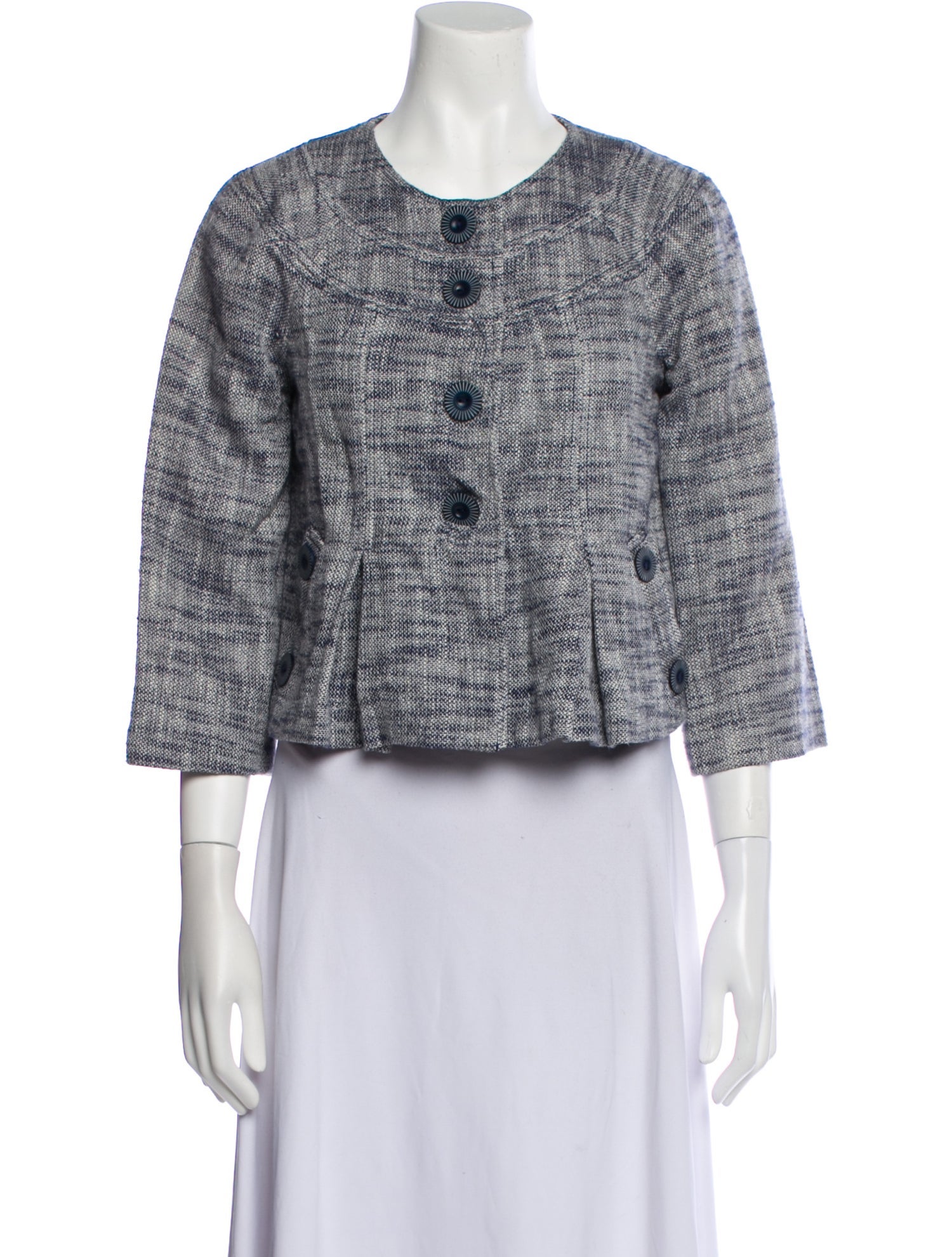 Tibi Tweed Pattern Evening Jacket