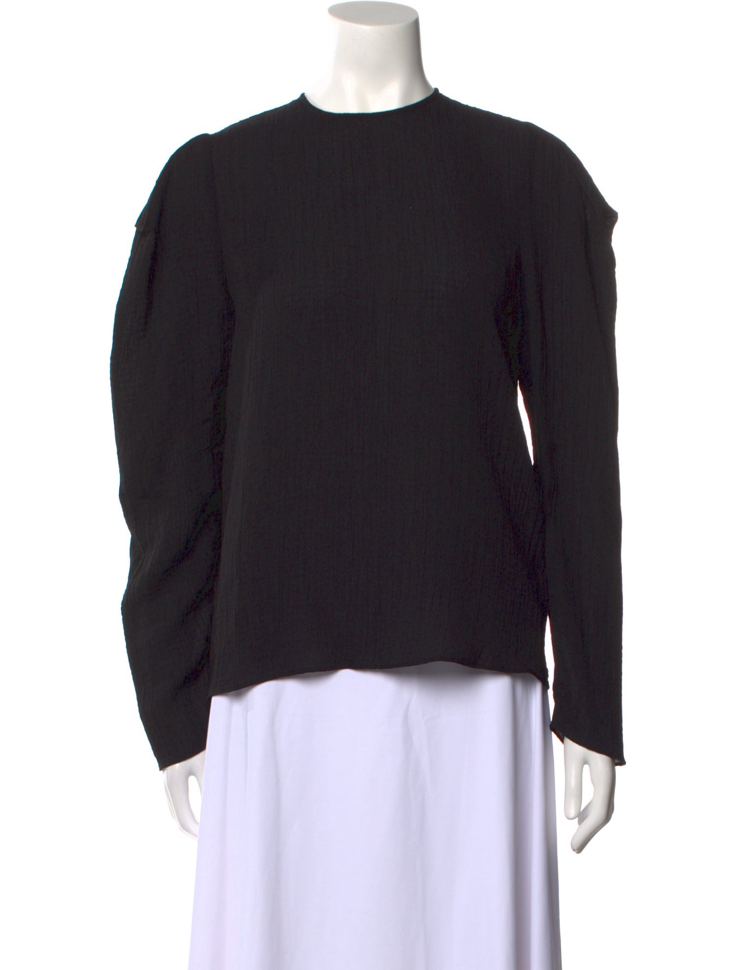 Tibi Crew Neck Long Sleeve Sweatshirt