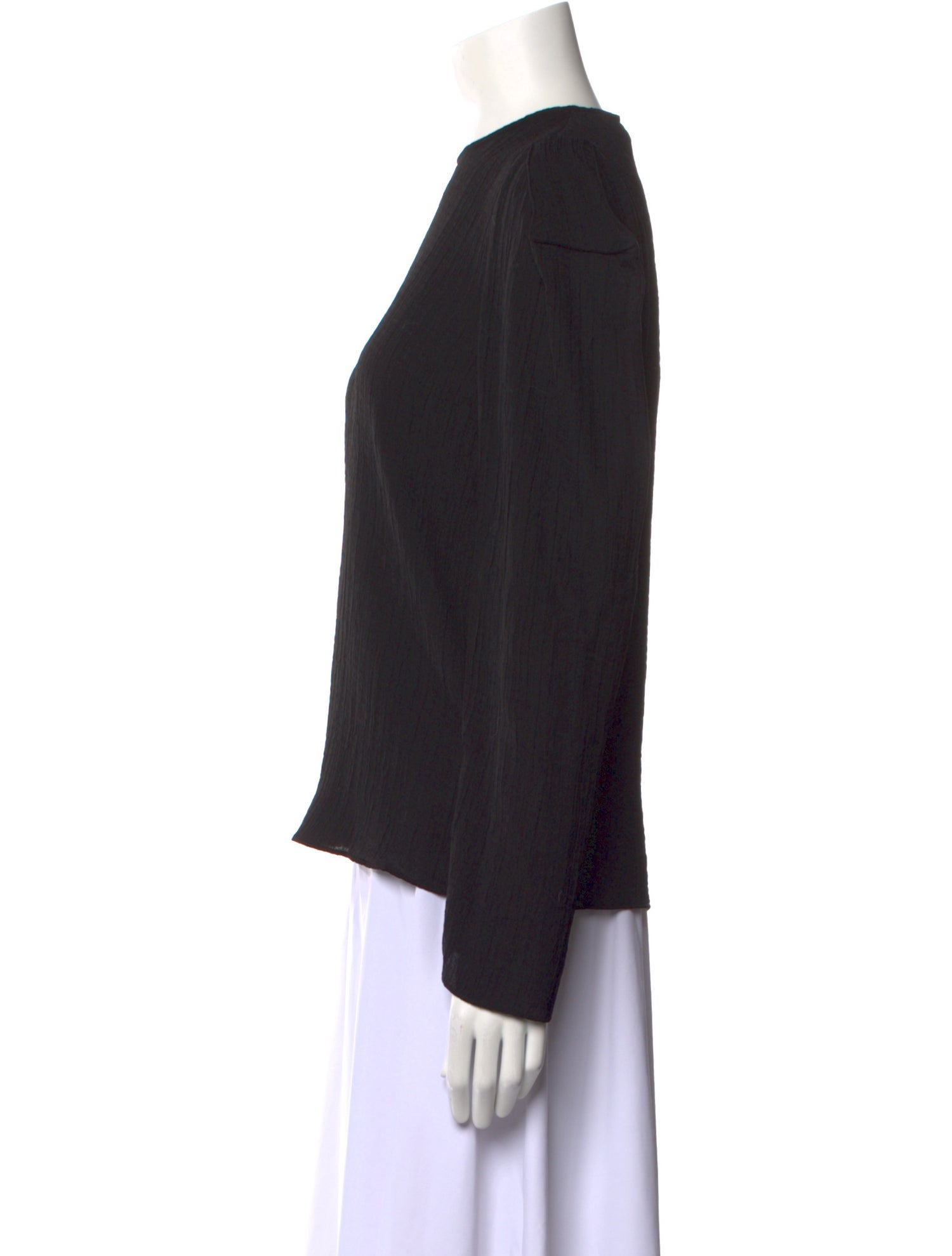 Tibi Crew Neck Long Sleeve Sweatshirt