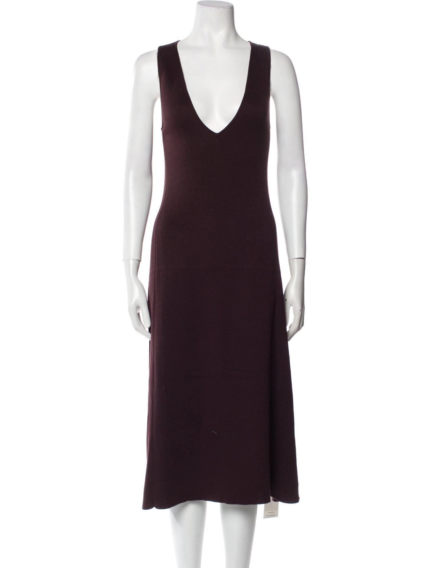 Tibi Plunge Neckline Midi Length Dress