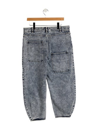 Tibi High-Rise Straight Leg Jeans