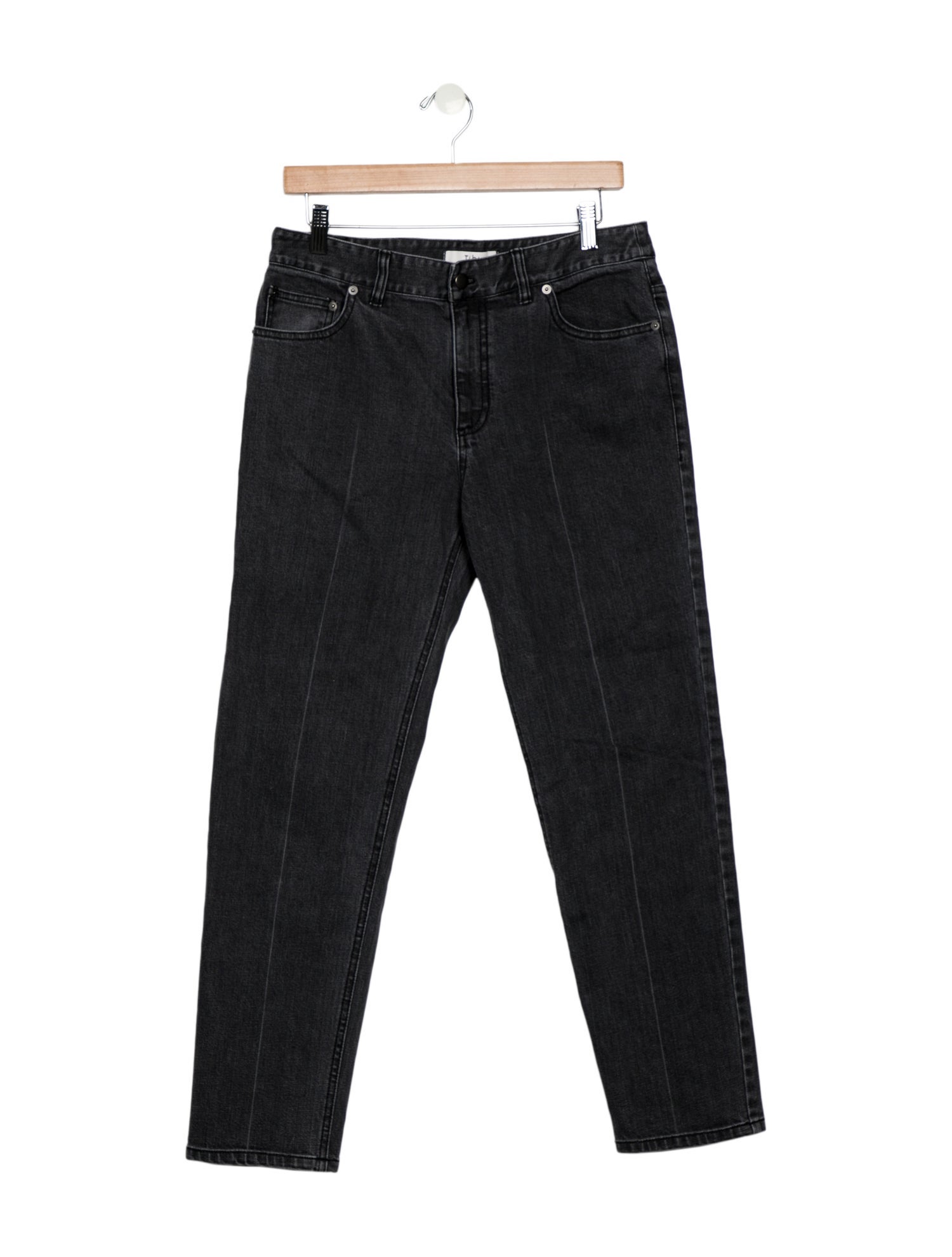 Tibi Mid-Rise Straight Leg Jeans