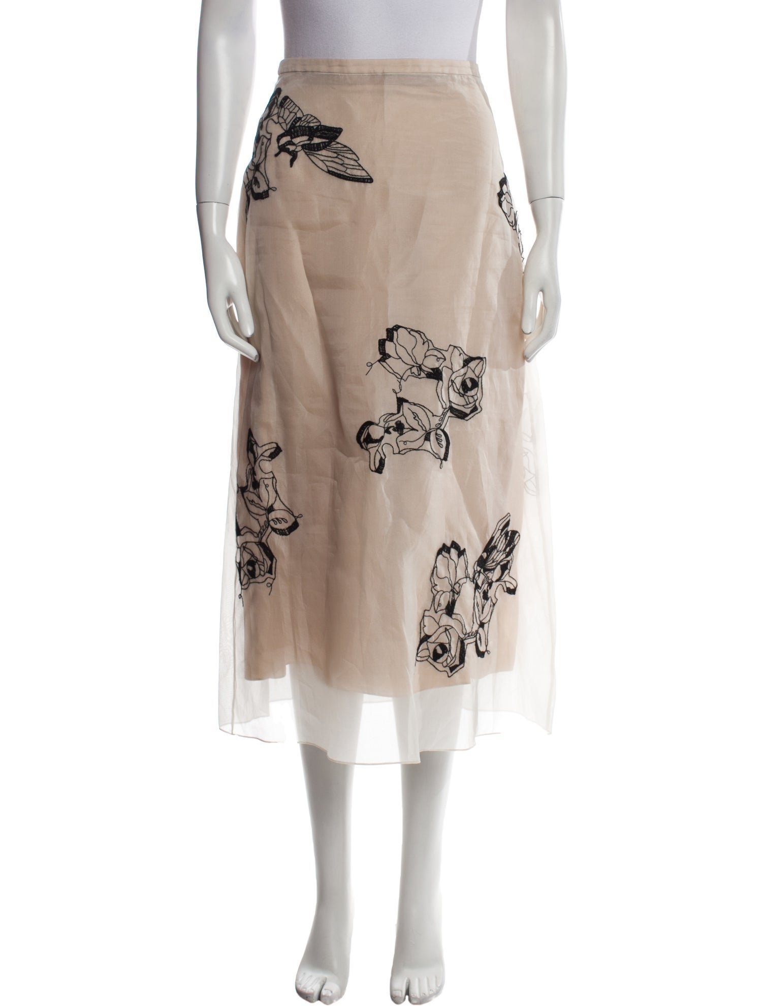 Tibi Printed Midi Length Skirt