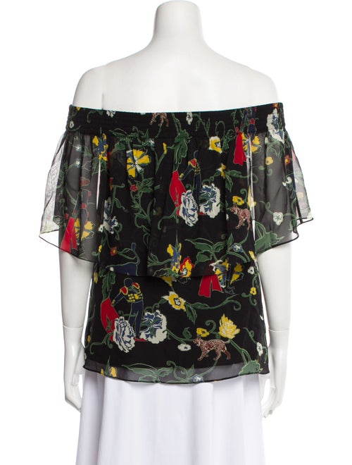 Tibi Silk Floral Print Blouse