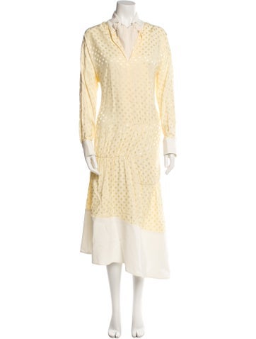 Tibi Dresses Polka Dot Print Long Dress S