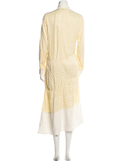 Tibi Polka Dot Print Long Dress