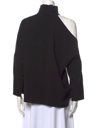 Tibi Turtleneck Three-Quarter Sleeve Sweatshirt