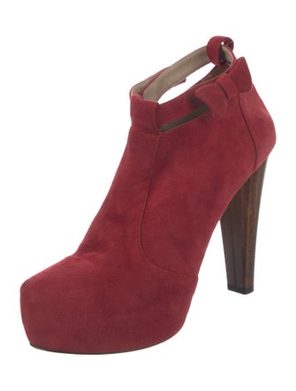 Tibi Suede Bow Accents Boots