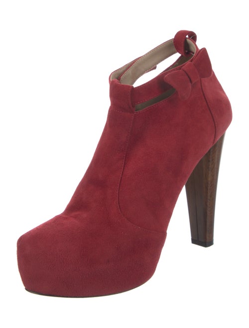 Tibi Suede Bow Accents Boots