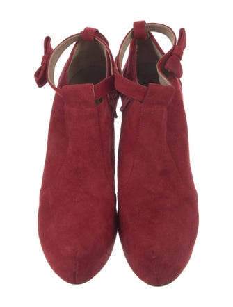 Tibi Suede Bow Accents Boots