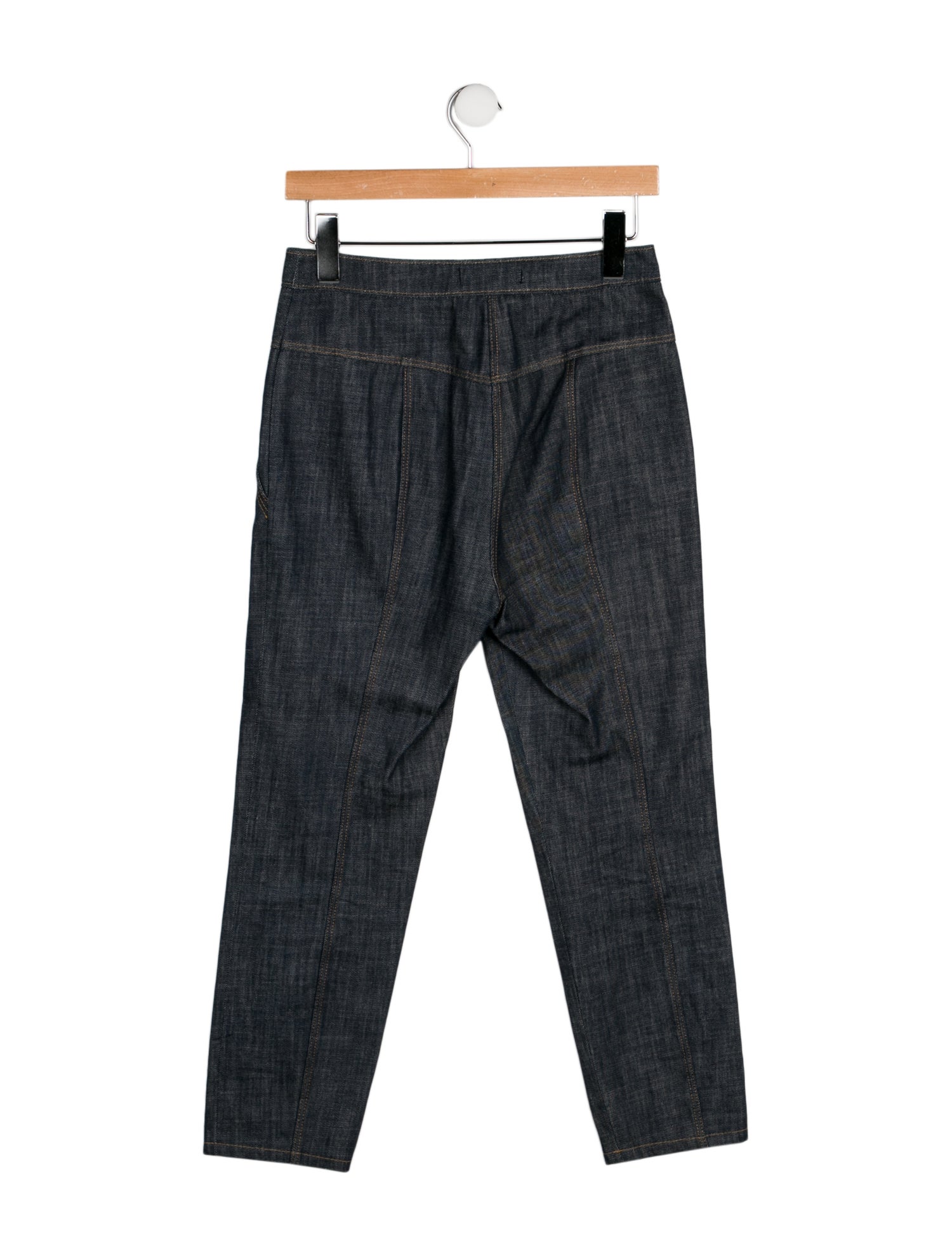 Tibi High-Rise Straight Leg Jeans