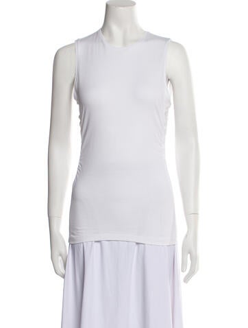 Tibi Tops Crew Neck Sleeveless Top XS